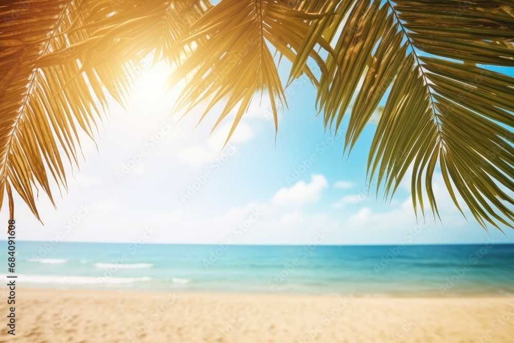 Palm and tropical beach
