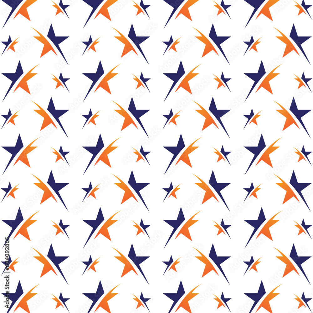 Star seamless pattern trendy design creative vector background