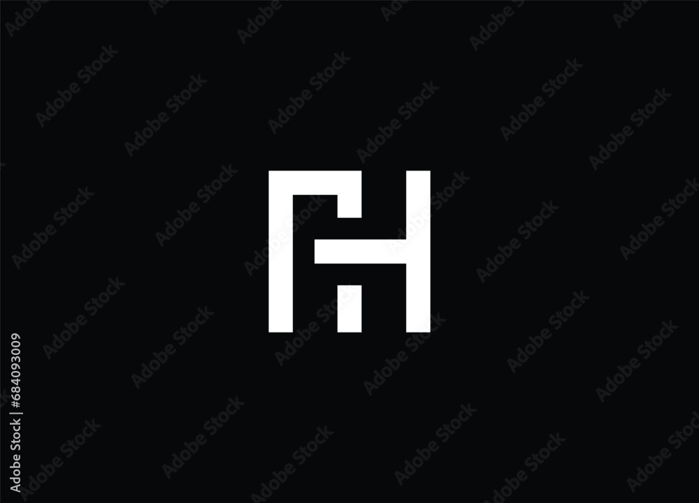 Initial Letter AH Logo Design Initial Letter AH Logo Design