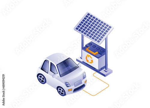 Cash electric car with solar panels