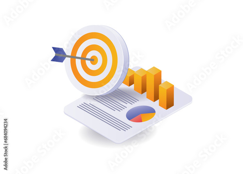 Business target data analysis concept