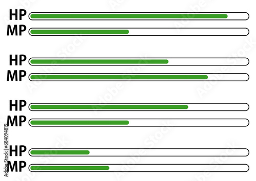 ゲームの HPとMPゲージ