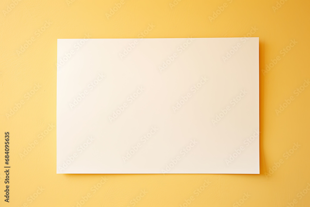 A piece of blank paper notice on a wall A piece of blank paper notice on a wall