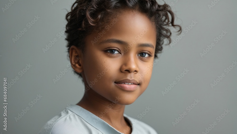 Beautiful African American child with smooth and healthy facial skin. A very cute portrait with a refreshing smile. Beautiful African American child with smooth and healthy facial skin. A very cute portrait with a refreshing smile.