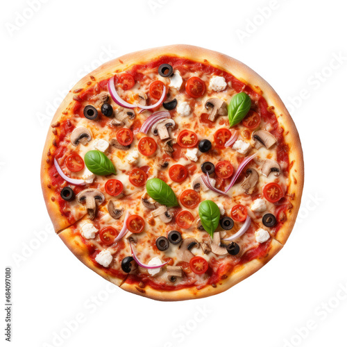 Pizza, cut out - stock png.