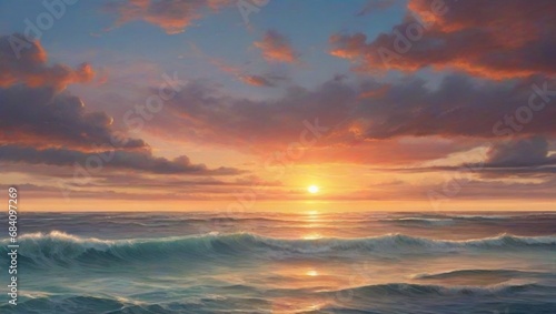 sunset over the sea © Ibrahim