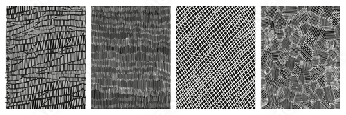 Set of hand drawn texture set. Freehand organic line, hatch, graphic strokes. Minimalistic pencil painted vector art poster, cover, postcard collection. 