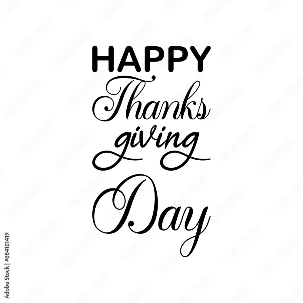 happy thanks giving day black letter quote