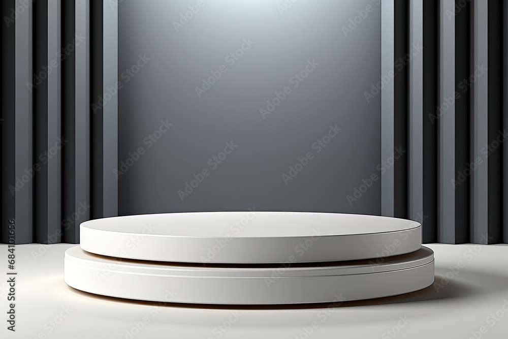 Circle podium with trendy shadows for your product presentation Circle podium with trendy shadows for your product presentation