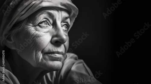 Contemplative Senior Woman in Thoughtful, Soulful Portrait