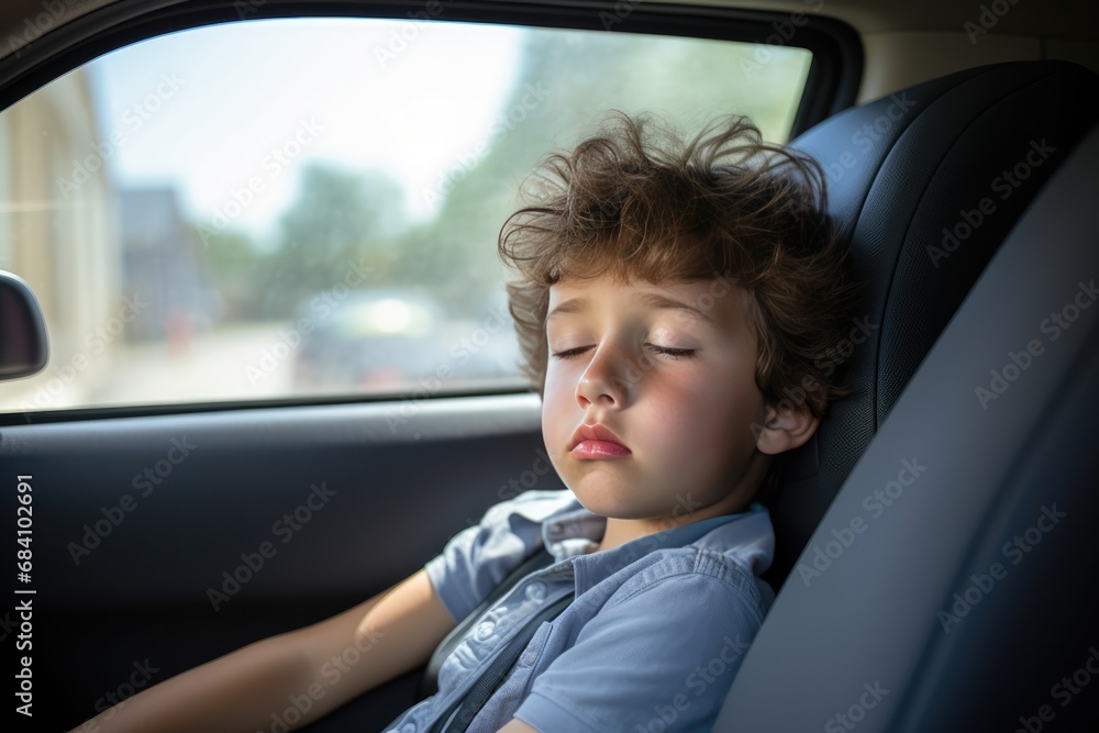 Child Left Alone In Hot Car, Negligence Concept.