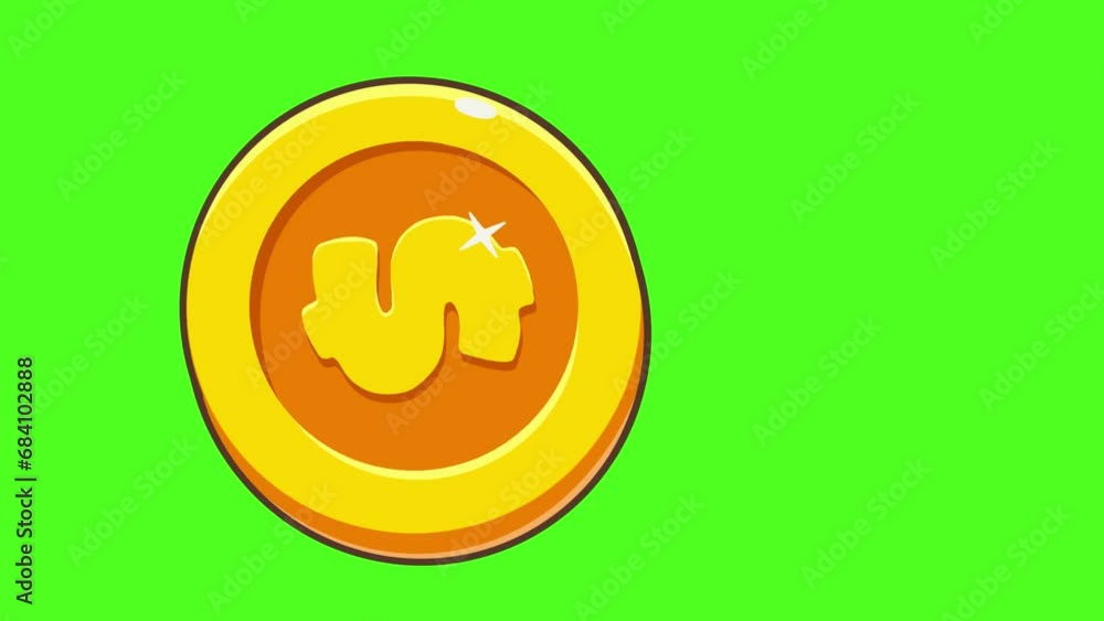 Animation of gold coins with a floating vector style. High quality 4k resolution Animation of gold coins with a floating vector style. High quality 4k resolution