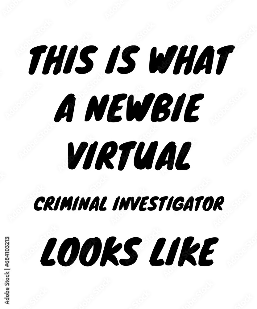 Obraz premium Newbie virtual criminal investigator