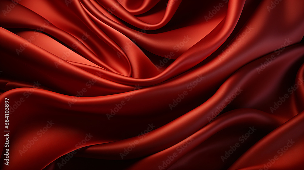 red graphic representation of symmetrical flowing waves of material that looks like fabric red graphic representation of symmetrical flowing waves of material that looks like fabric