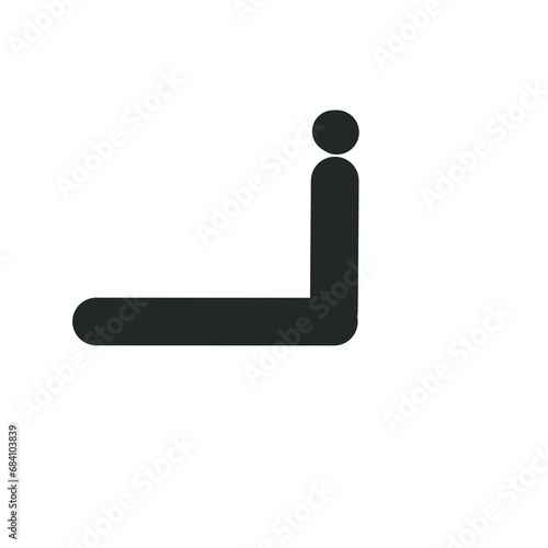 3d man pushing a button on a white background