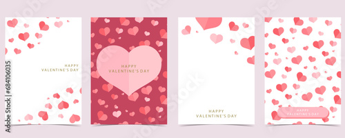 heart background for valentine's day.Editable vector illustration for postcard,banner