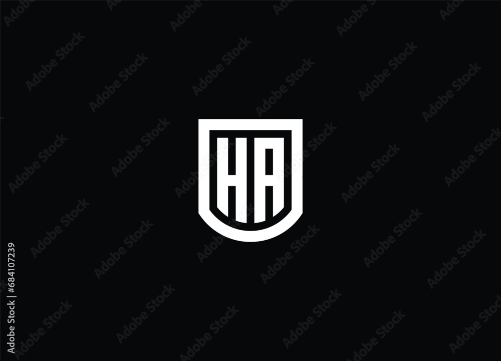 Creative Letters HA Logo Design Vector Template Creative Letters HA Logo Design Vector Template