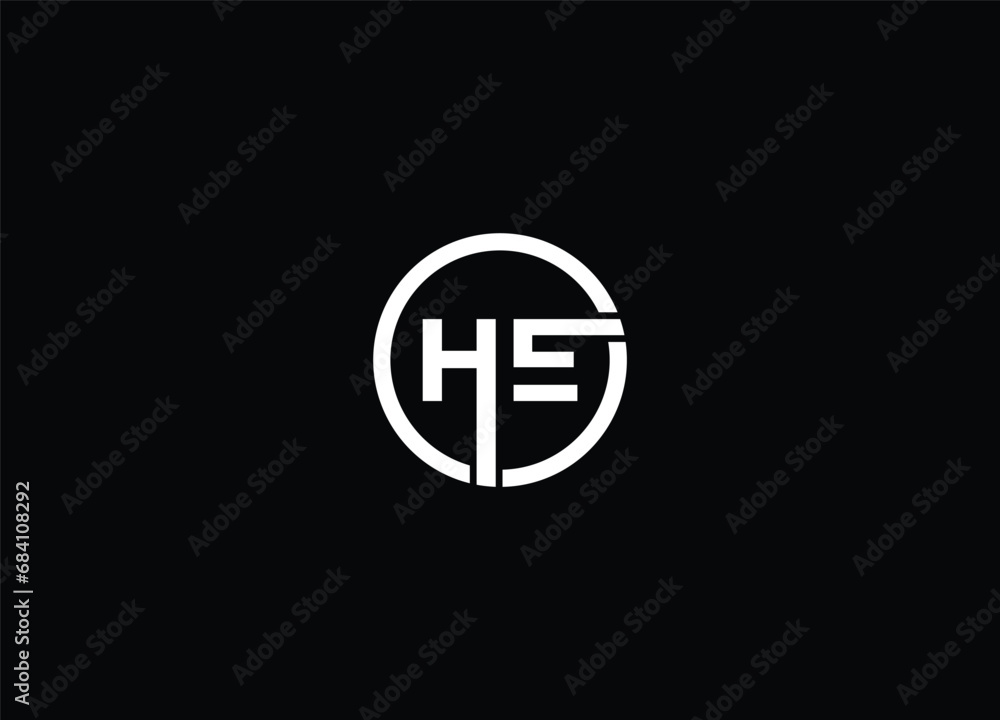 Creative Letters HE Logo Design Vector Template Creative Letters HE Logo Design Vector Template