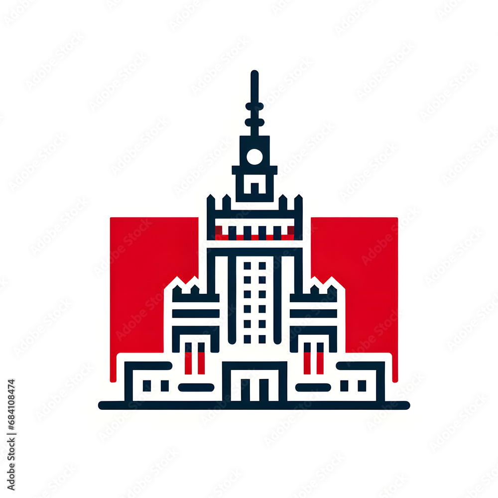 Minimalist Palace of Culture Graphic