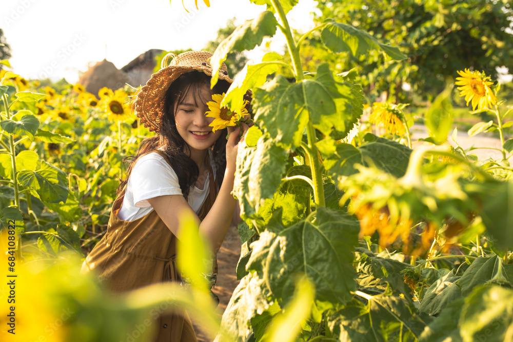 girl in a field of flowers girl in a field of flowers