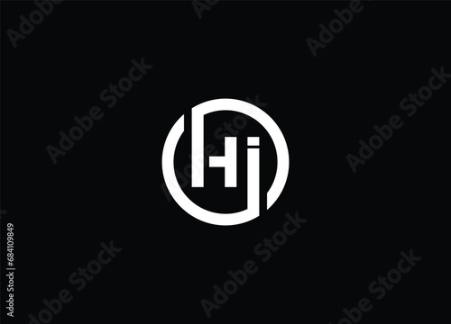 Creative Letters HI Logo Design Vector Template 