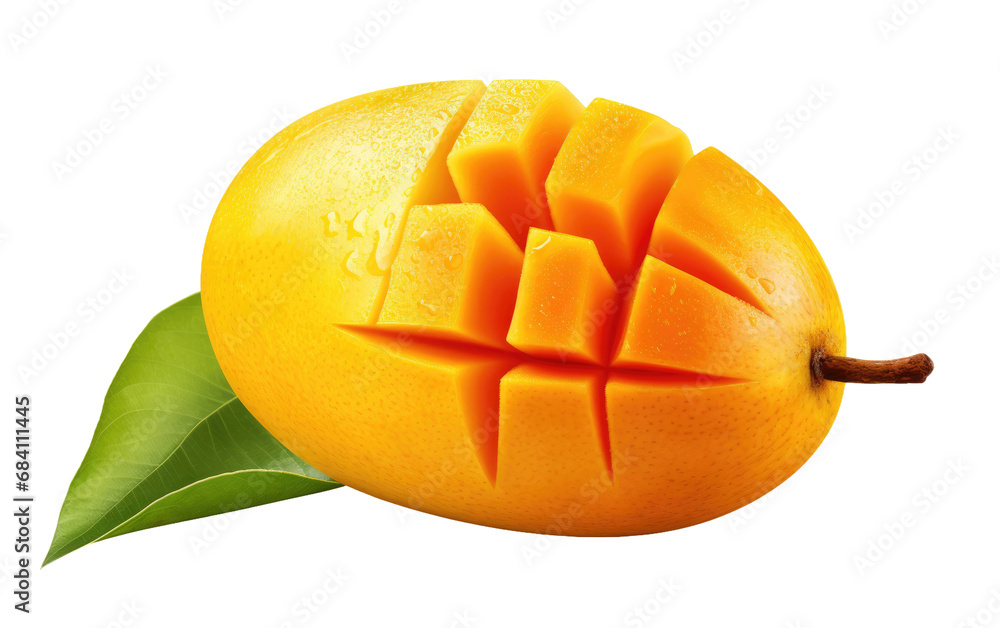 A Realistic Image Showcase of Mango on White or PNG Transparent Background A Realistic Image Showcase of Mango on White or PNG Transparent Background