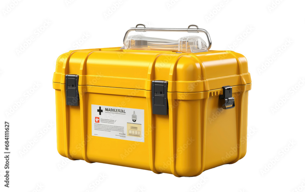 Medical Waste Container, Ushering in Responsible Disposal Practices for a Safer Environment on White or PNG Transparent Background Medical Waste Container, Ushering in Responsible Disposal Practices for a Safer Environment on White or PNG Transparent Background
