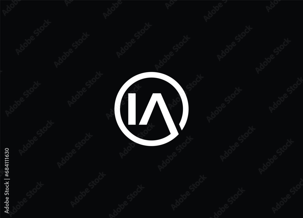 Creative Letters IA Logo Design Vector Template Creative Letters IA Logo Design Vector Template