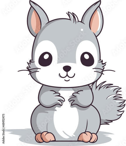 Squirrel cartoon icon animal cute and creature theme colorful design vector illustration