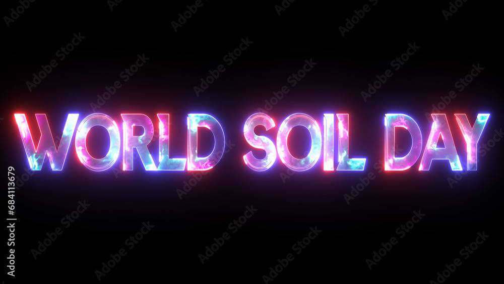 Glowing neon animated letter 