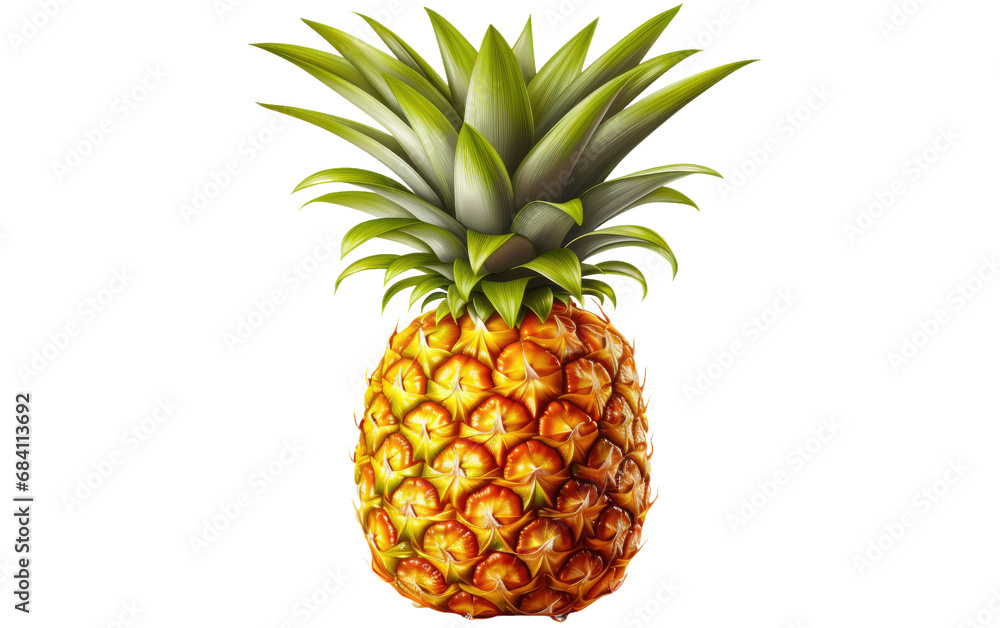 A Realistic Glimpse of Fresh and Juicy Pineapple Delight on White or PNG Tarnsparent Background A Realistic Glimpse of Fresh and Juicy Pineapple Delight on White or PNG Tarnsparent Background