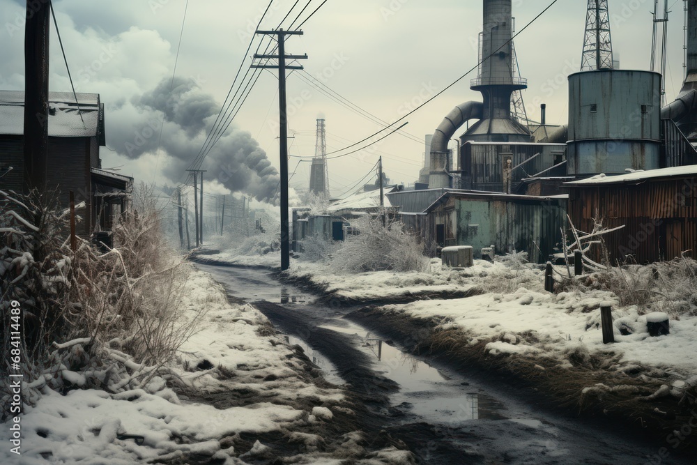 Winter Industrial Scenes - Generative AI Winter Industrial Scenes - Generative AI
