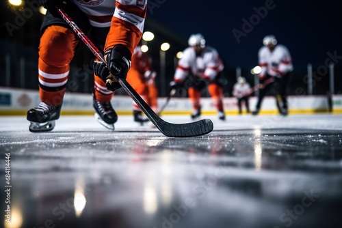 hockey stick during play