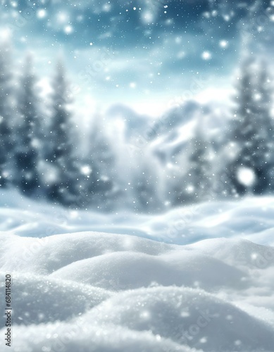 Winterscape Background with Snow © Eggy