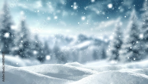 Winterscape Background with Snow © Eggy