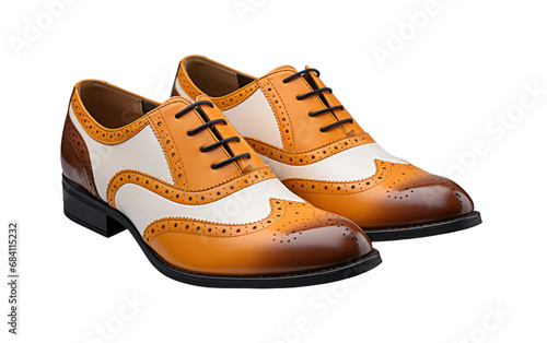 Timeless Elegance Image Celebrating the Classic Charm of Saddle Shoes on White or PNG Tarnsparent Background