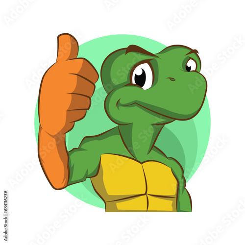 turtle mascot vector. animal cartoon illustration
