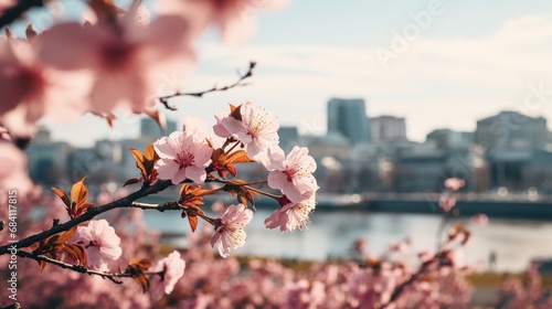 Spring cityscape, the Concept of a beautiful, Clean urban environment. Image for Magazines, Banners.