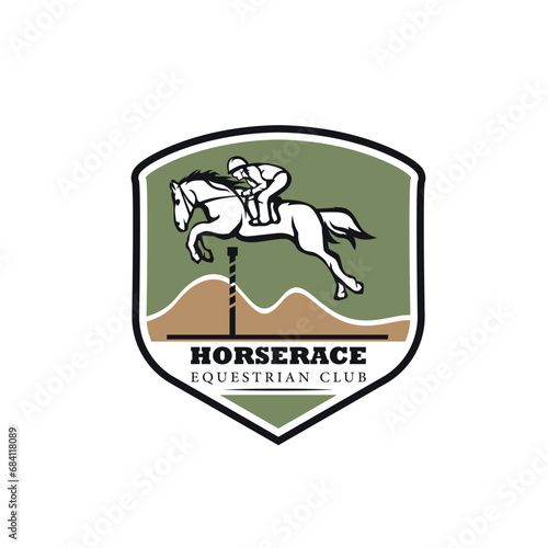illustration of a equestrian horserace