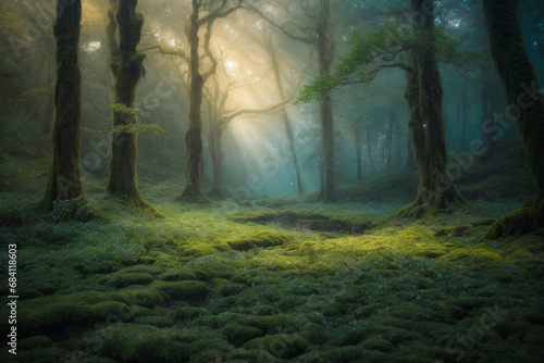 mystical forest - dreamland landscape,  generative ai #684118603