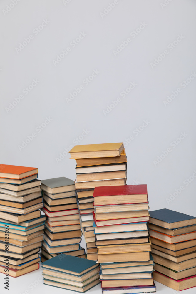 Education learning concept with opening book or textbook in old library Education learning concept with opening book or textbook in old library