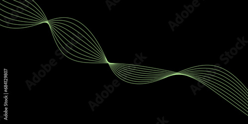 Abstract Black background with a glowing abstract waves. Abstract wave element for design. Digital frequency track equalizer, Futuristic background design. Long exposure, Light painting photography.