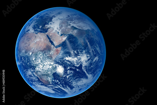 Fototapeta Naklejka Na Ścianę i Meble -  Planet Earth on a dark background. Elements of this image furnishing NASA.