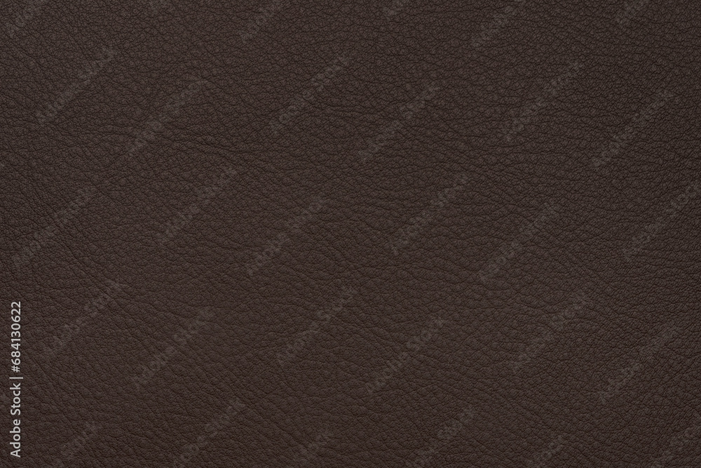 Dark brown full grain leather texture for background Dark brown full grain leather texture for background