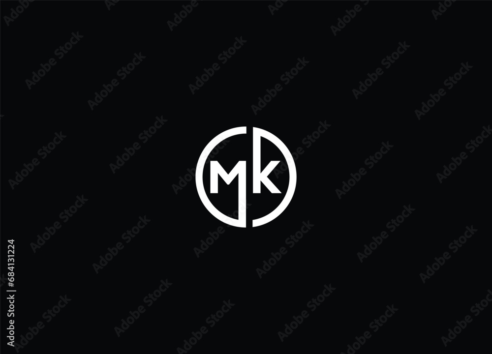 Creative Letters MK Logo Design Vector Template Creative Letters MK Logo Design Vector Template