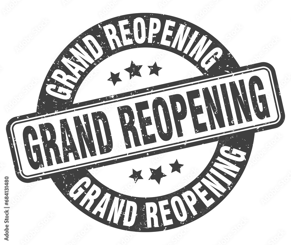 grand reopening stamp. grand reopening label. round grunge sign grand reopening stamp. grand reopening label. round grunge sign
