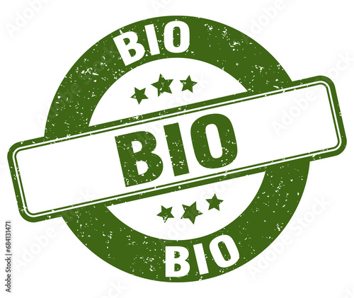 bio stamp. bio label. round grunge sign