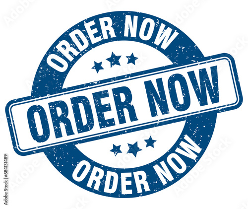 order now stamp. order now label. round grunge sign