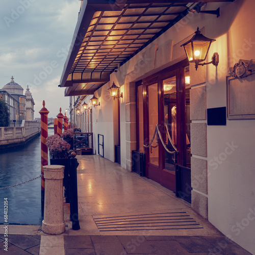 Venice city at night, Italy