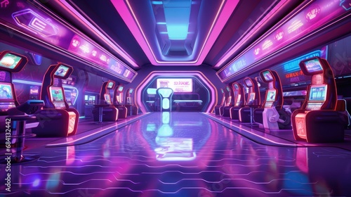 Jackpot win in a high-tech futuristic casino